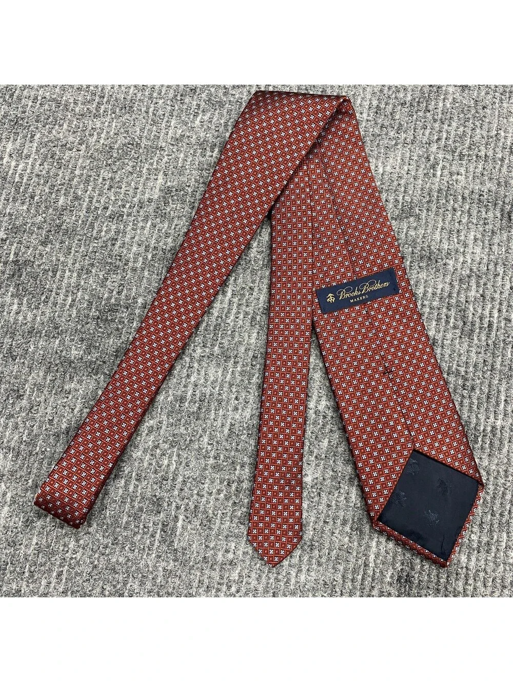 Brooks Brothers Makers Mens Necktie Floral Geometric AOP Pure Silk Tie Italy USA